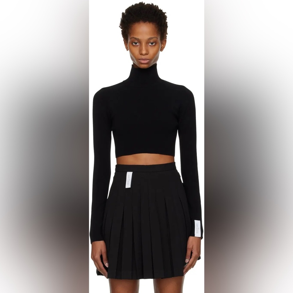 ROKH Back Ribbon Cropped Mask Top - NWT Sz XS
